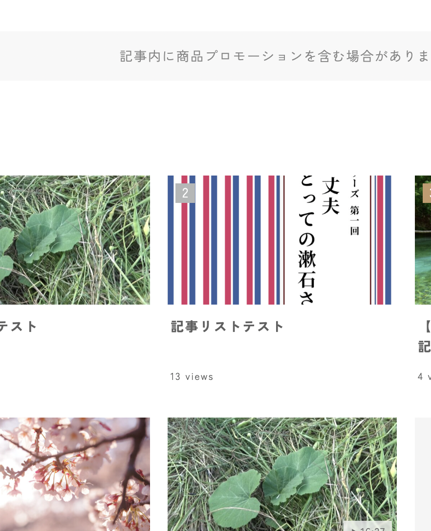 テストユーザーが作成した記事